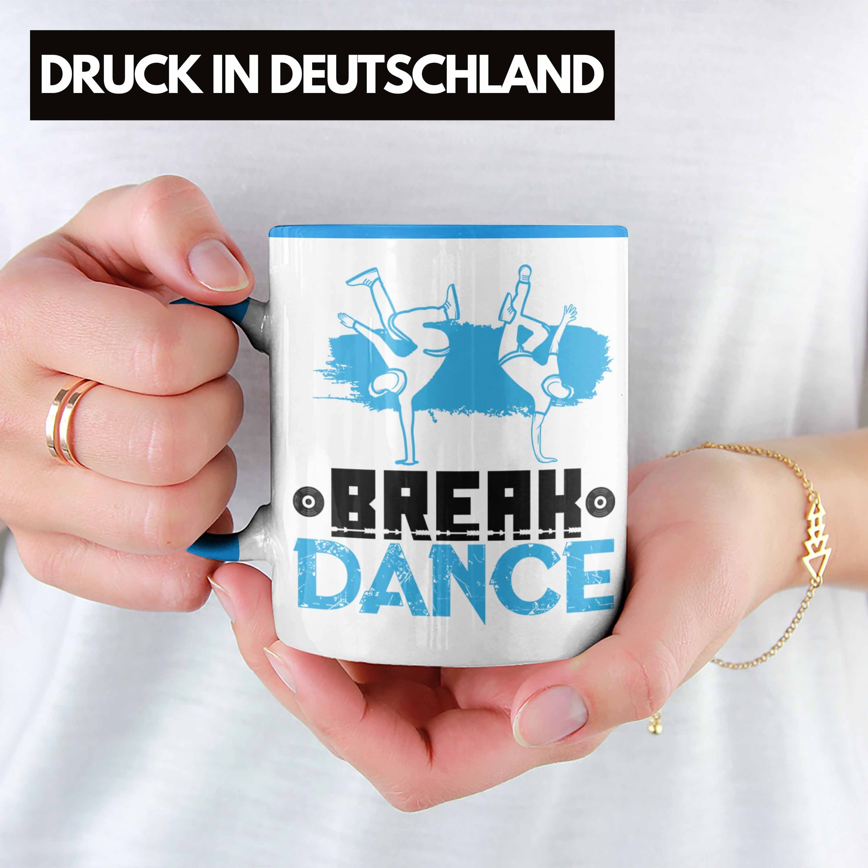 Trendation Tasse Trendation - Geschenk Break-Dance Tasse Jungs Breakdancer Blau Geburtstag Weihnachten Geschenkidee