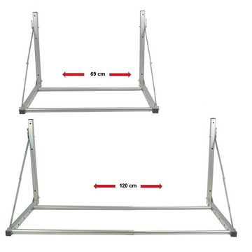 TRUTZHOLM Wandregal Reifenwandhalterung ausziehbar für 4 Räder Traglast 136 kg