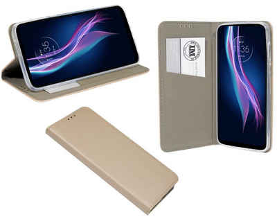 cofi1453 Handyhülle Elegante Buch-Tasche Hülle Smart Magnet, Kunstleder Schutzhülle Handy Wallet Case Cover mit Kartenfächern, Standfunktion Gold