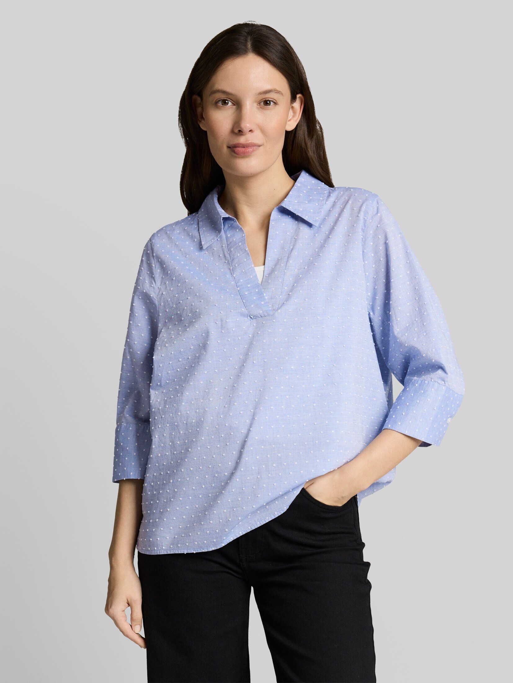TOM TAILOR Langarmbluse Blusen & Shirts Loose Fit Bluse mit Stickerei