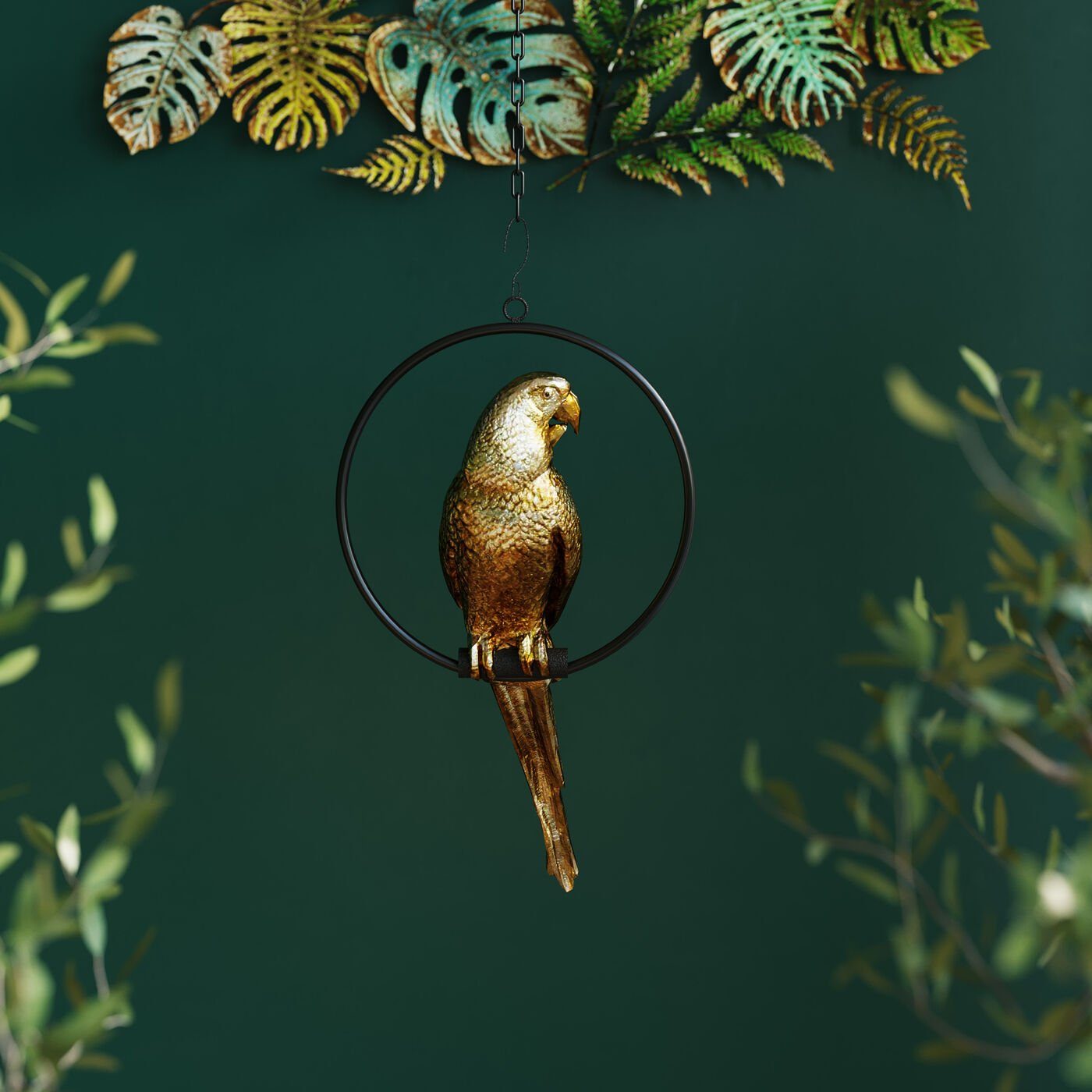 Kare Design Dekofigur Swinging Parrot günstig online kaufen