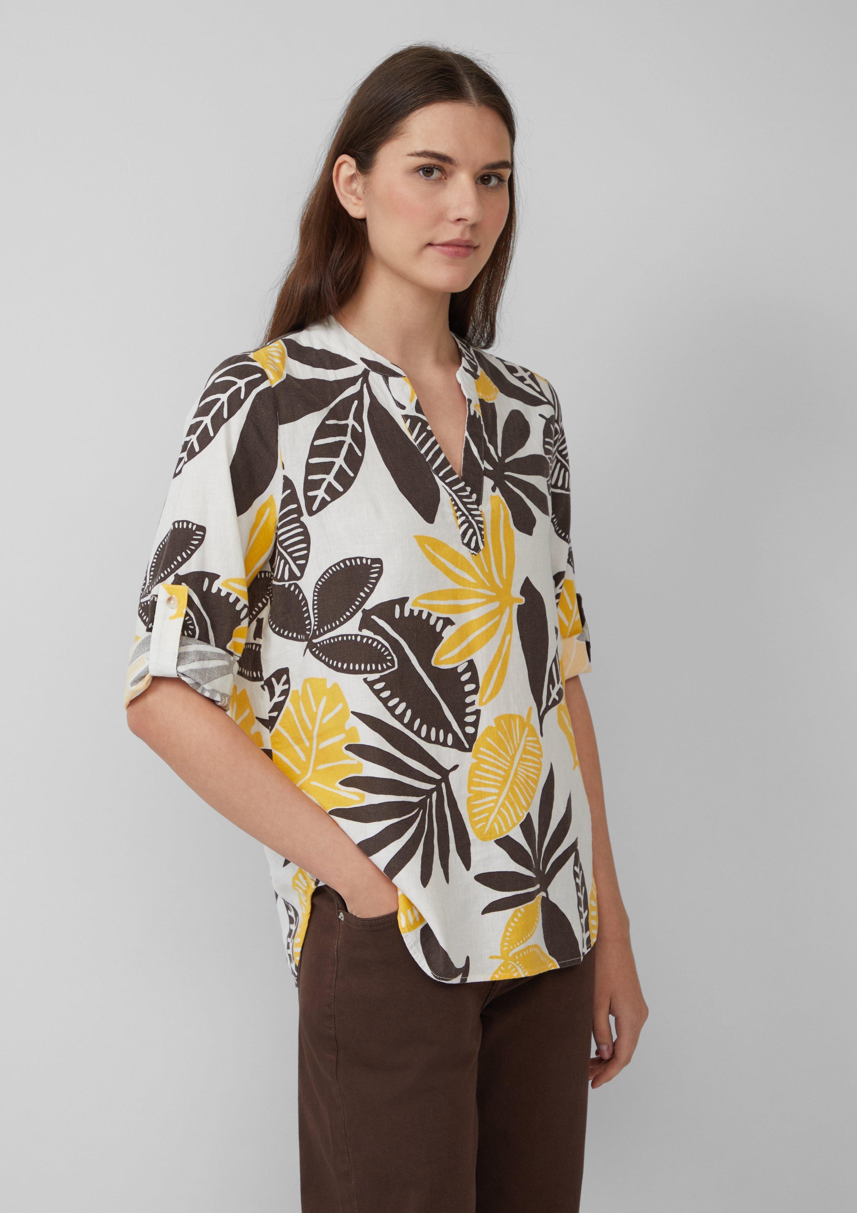 s.Oliver Langarmbluse Bluse aus Leinenmix mit günstig online kaufen