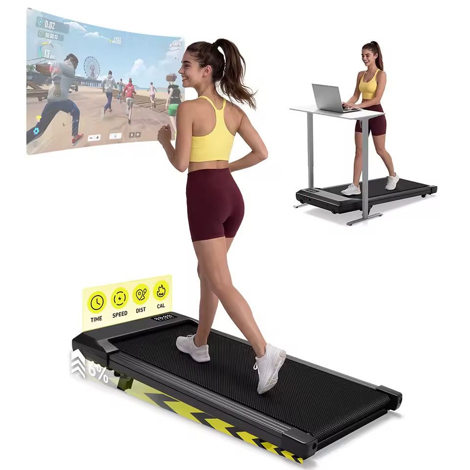 Athlix Laufband Klappbares Laufband variable Steigung, LCD-Bildschirm, App-Tracking, Stoßdämpfungs- und Anti-Rutsch-Laufband, KI-Trainingsprogramme