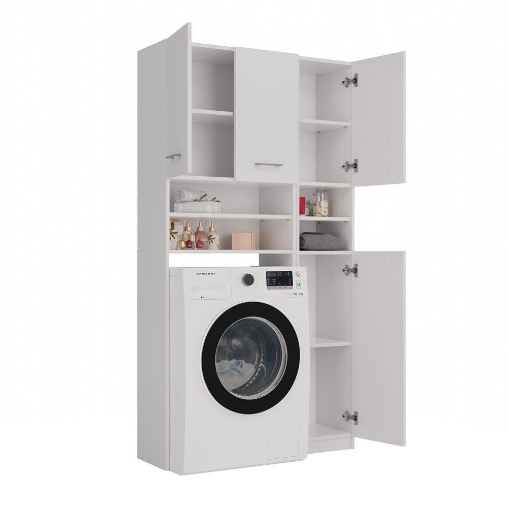 MAGOWA Waschmaschinenumbauschrank Badezimmer-Schrank-Set – Säulenregal + Wa günstig online kaufen