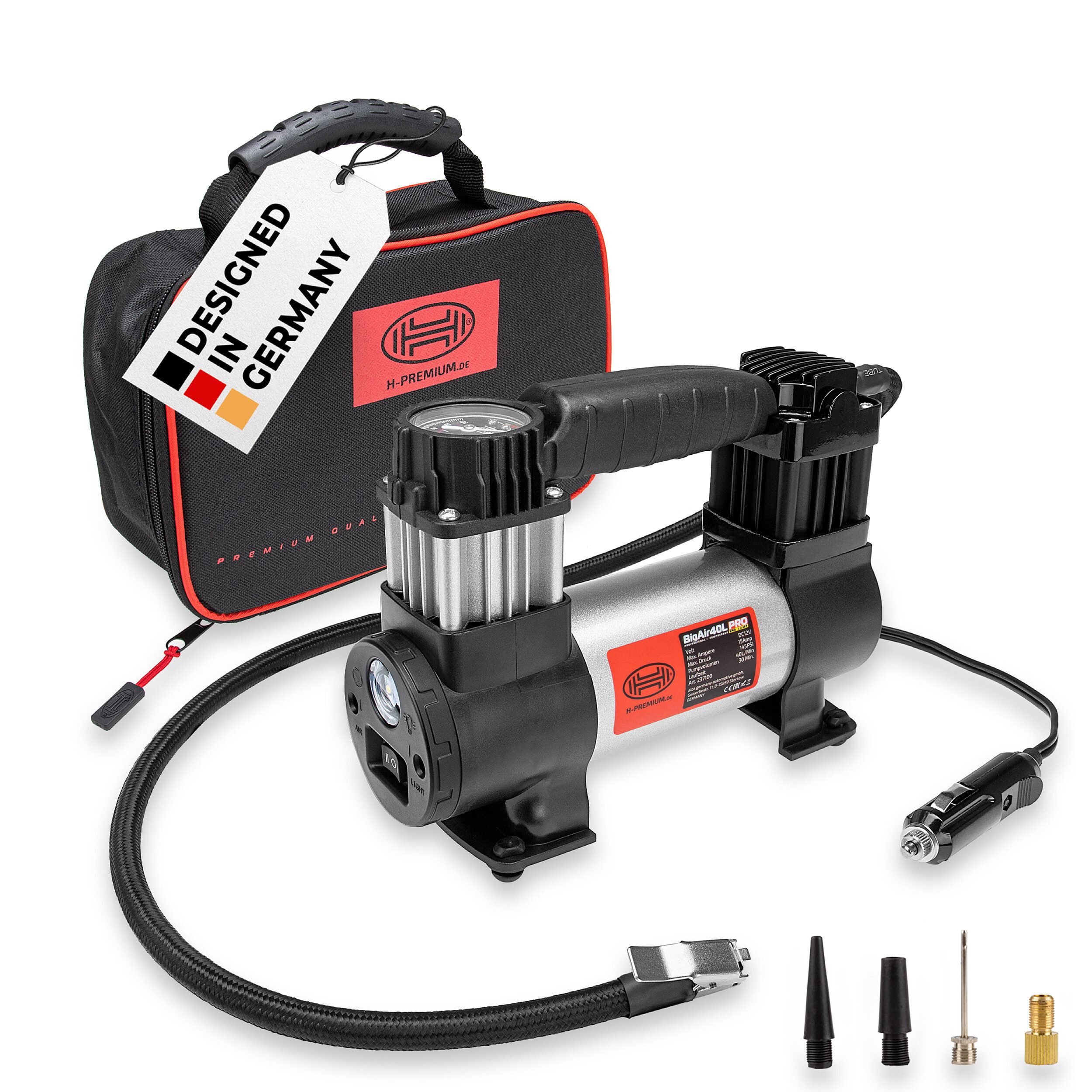 Kompressor Auto Kompressor elektr. Luftpumpe minikompressor 10bar 12V LED