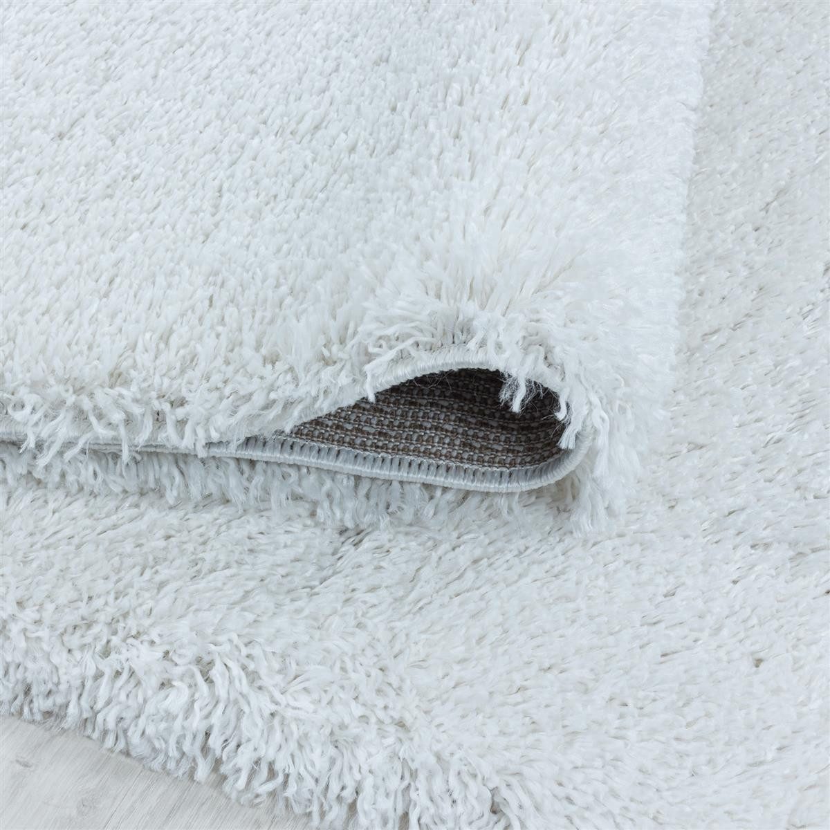 SchönesWohnen24 Hochflor-Teppich Hochflor Teppich FLUFFY Weiß – Bild 3 von 4