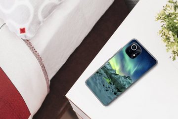 MuchoWow Handyhülle Meer - Eis - Nordlicht - Winter - Natur, Phone Case, Handyhülle Xiaomi Mi 11, Silikon, Schutzhülle