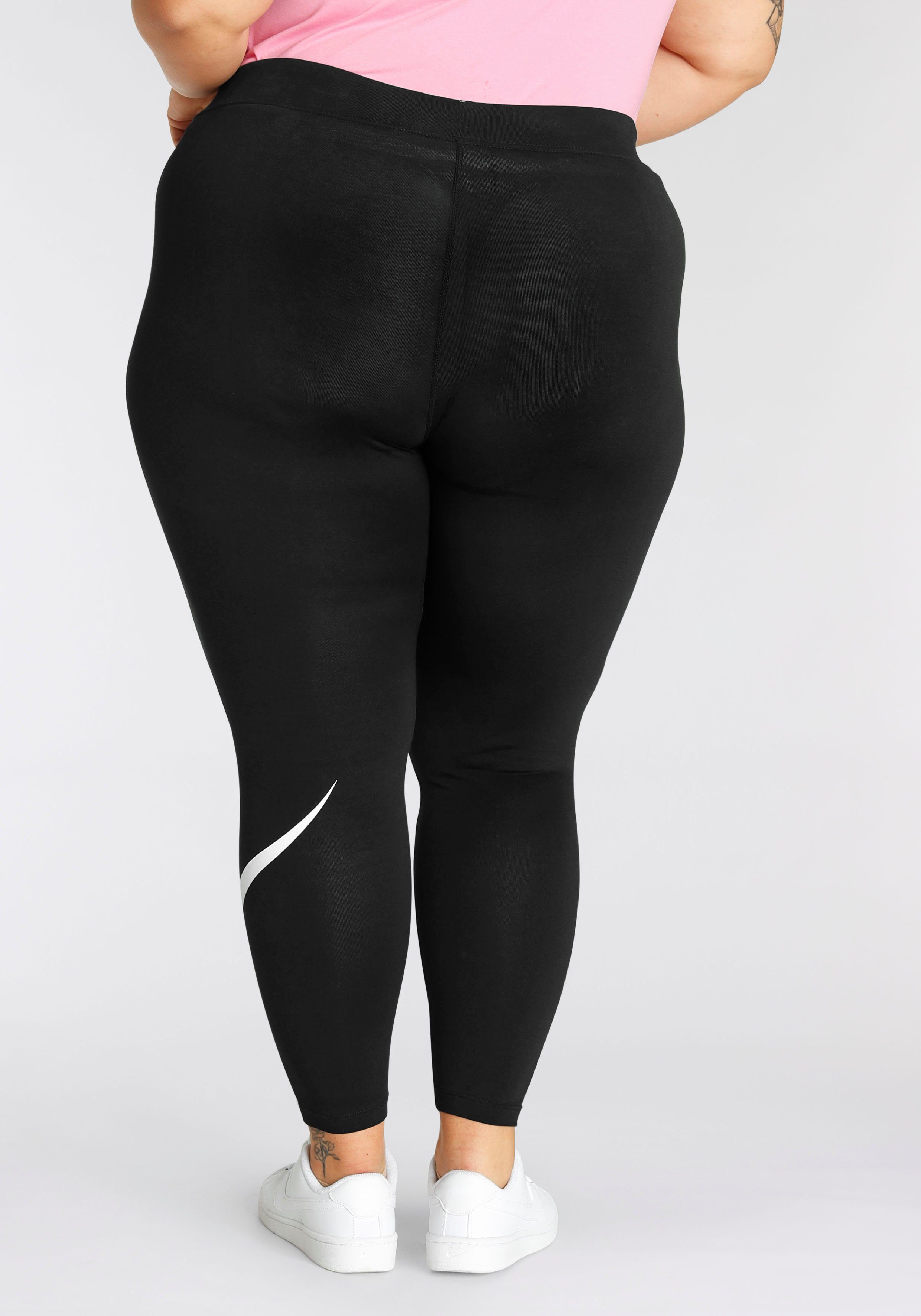 Nike Sportswear Leggings Size) Mid-Rise (Plus Leggings Swoosh Essential Women's