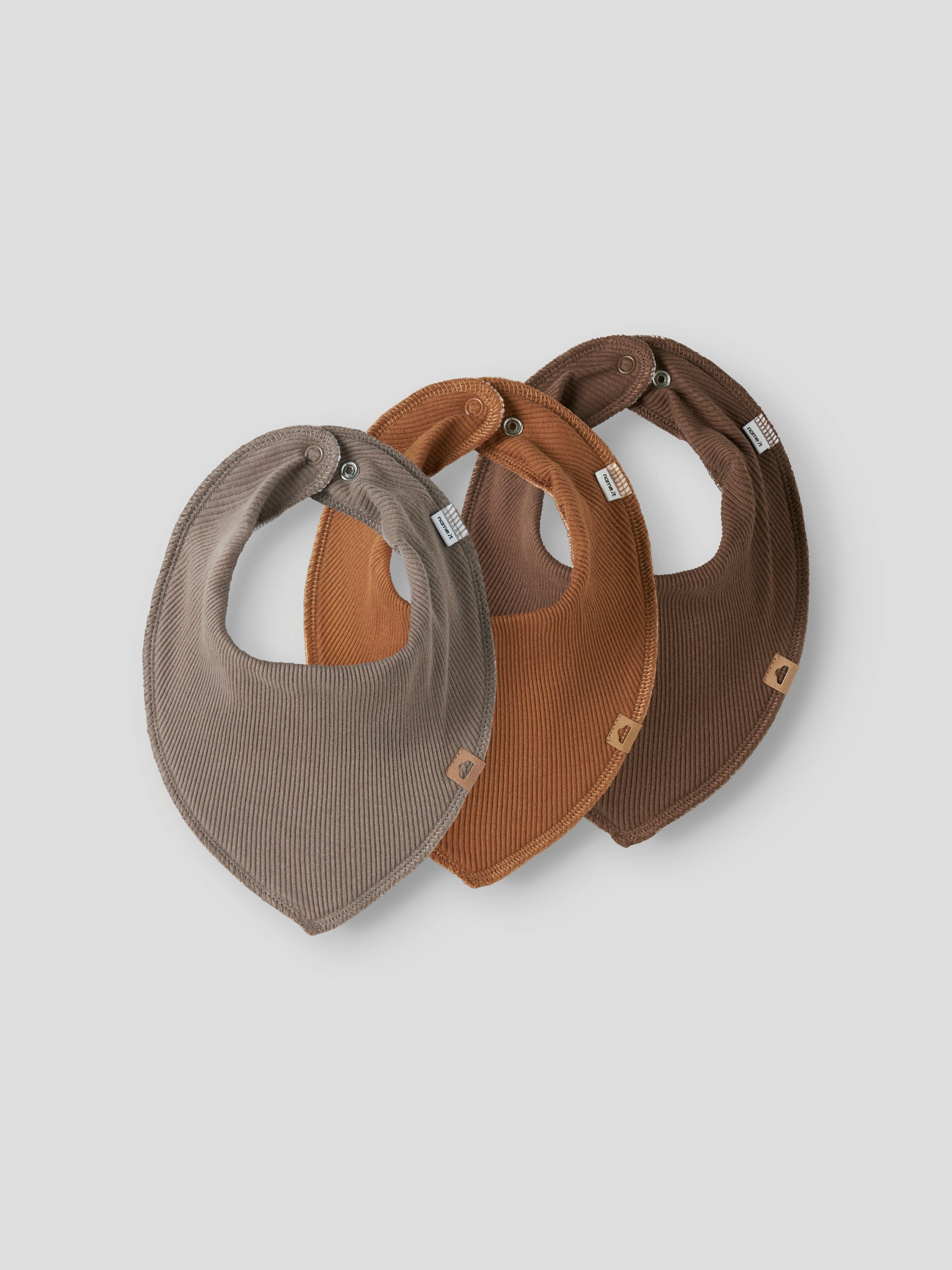 Name It Dreieckstuch NBNYVETTI 3P SCARF BIB NOOS, (Packung, 3-St), mit Druckknopf zum Verschließen