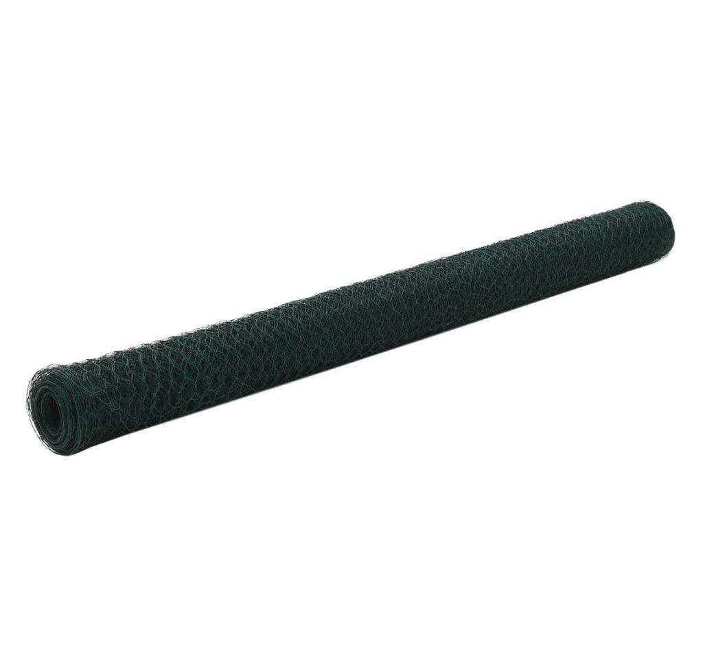 Thumbnail - vidaXL Maschendrahtzaun, Drahtzaun Stahl mit PVC-Beschichtung 25x1,5 m Grün
