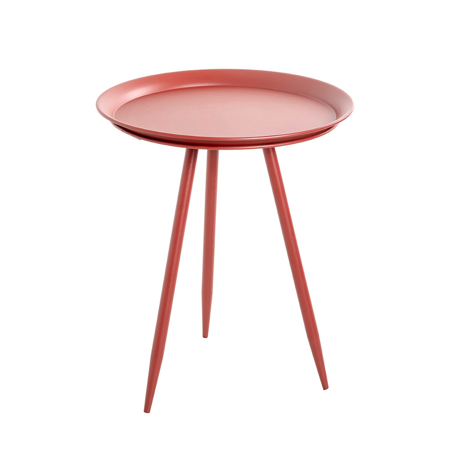 Beistelltisch HANS 2 Tisch - rot - Metall - H. 54cm - Wohnzimmertisch