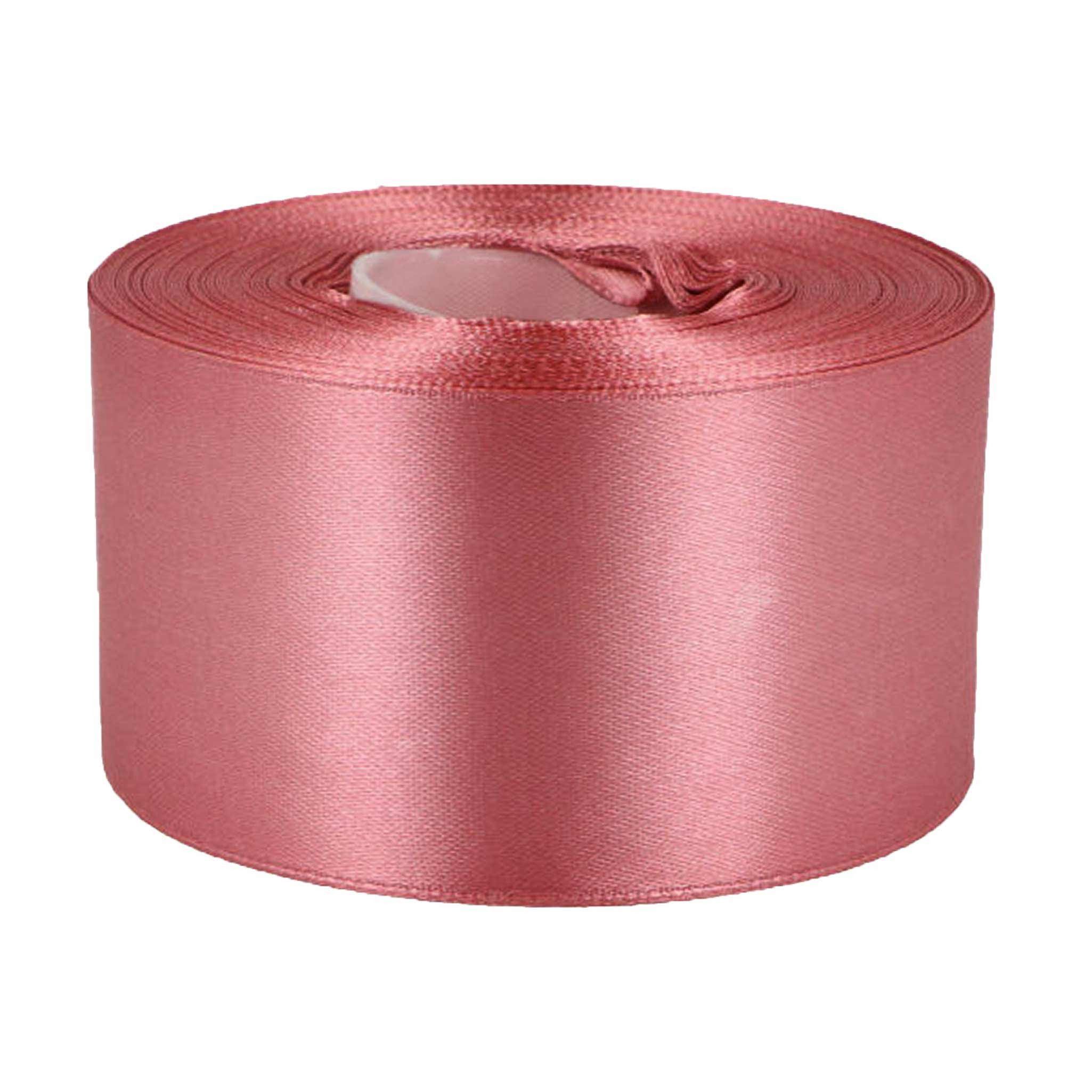 maDDma Satinband 27m Satinband 50mm Geschenkband Dekoband Verpackungsband, dunkelrosa