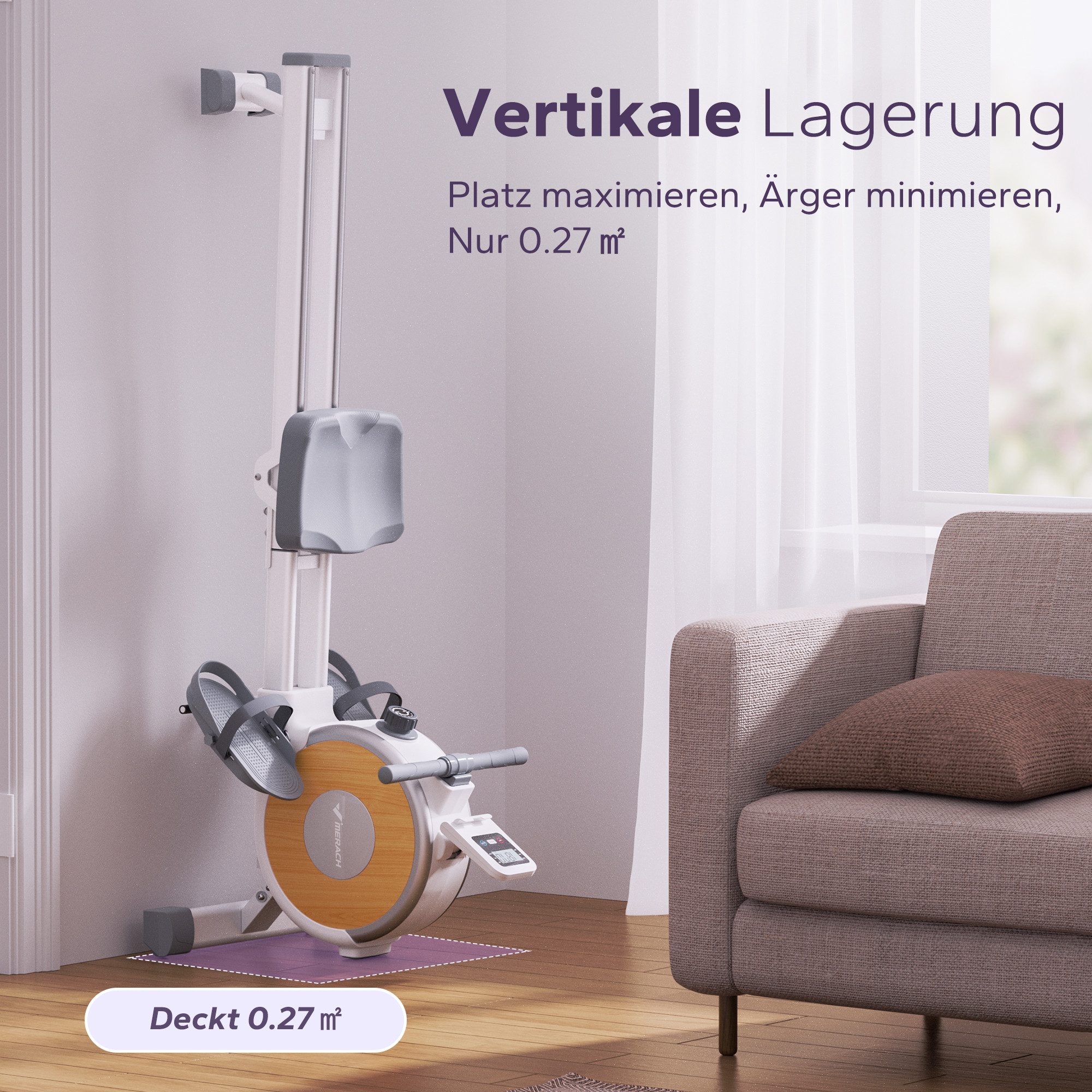 MERACH Rudergerät für Zuhause, Leises Magnetisches Rudergerät, mit Exklusiver APP (mit 16 Widerstandsstufen und Verbesserte Doppelschienen, mit Bluetooth Display & Tablet-Halter, Vertikale Aufbewahrung), Indoor Rudermaschine, Leicht zu Montieren, Belastbar bis 158KG