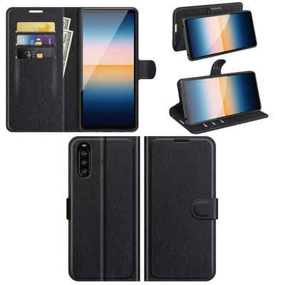 Wigento Handyhülle Für Sony Xperia 10 III 3. Generation Handy Tasche Wallet Premium Schutz Hülle Case Cover Etuis Neu Zubehör