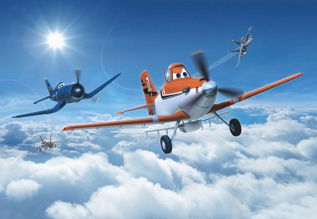 Komar Fototapete »Planes Above the Clouds«, glatt, bedruckt, Comic, (Set), ausgezeichnet lichtbeständig-Otto
