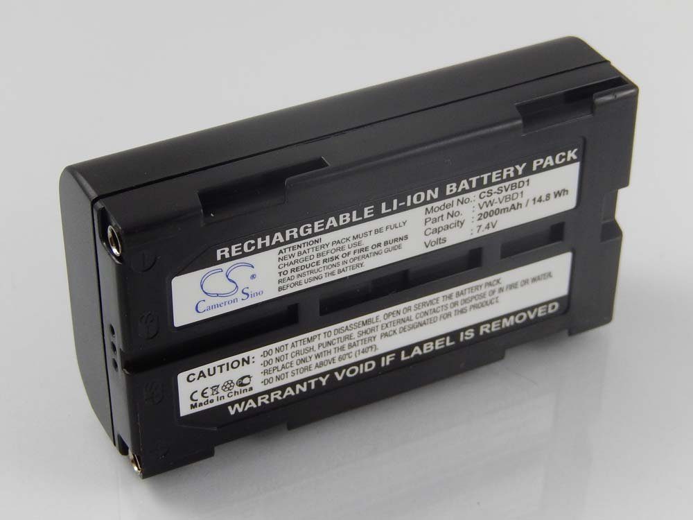 vhbw kompatibel mit RCA PRO-V730, CC-8251, PRO-V742 Kamera-Akku Li-Ion 2000 mAh (7,4 V)