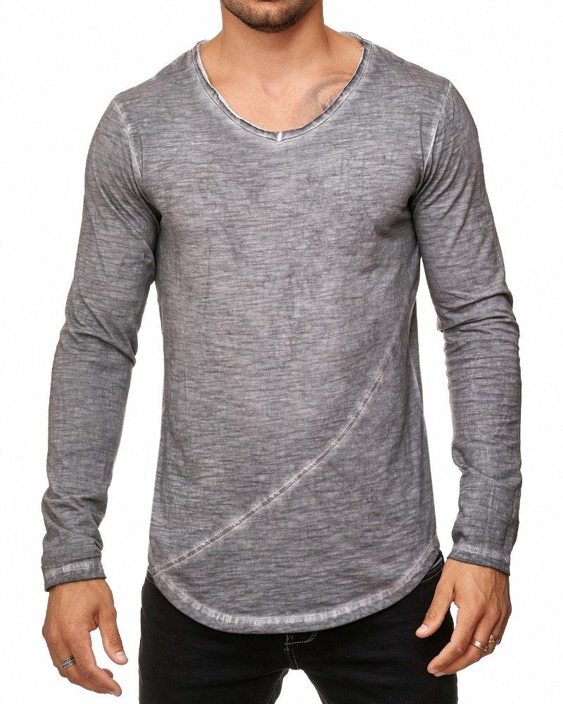 Früchtl Longsleeve mit tiefem V-Ausschnitt – Bild 3 von 4