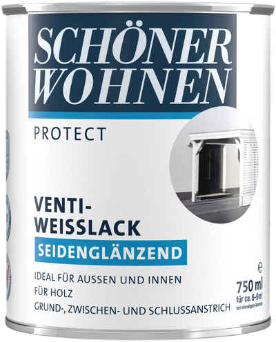 SCHÖNER WOHNEN-Kollektion Weißlack »Protect Venti-Weisslack«, 750 ml, seidenglänzend, für außen und innen, 3-in-1 Anstrich