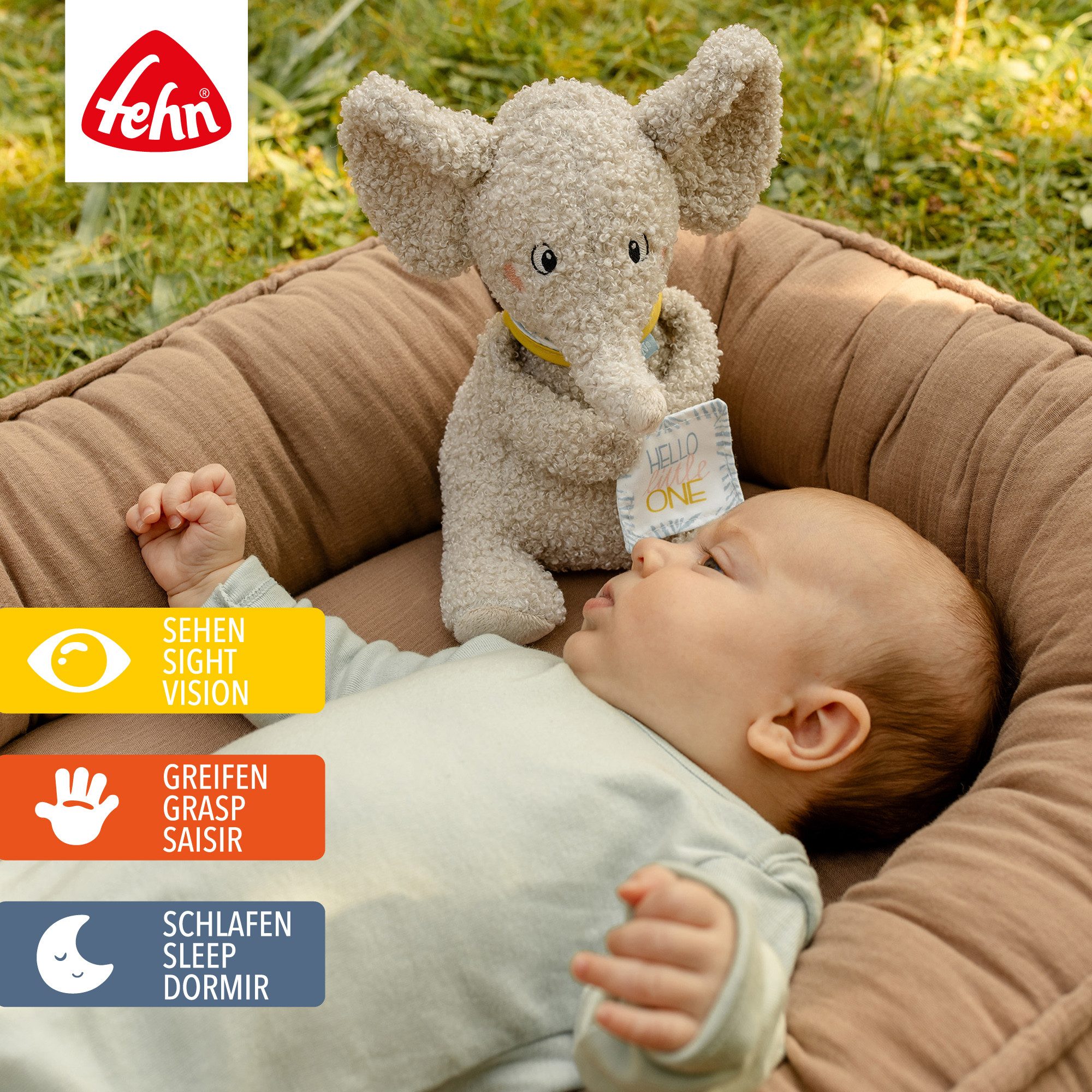 Fehn Kuscheltier FredErik, Elefant Hello