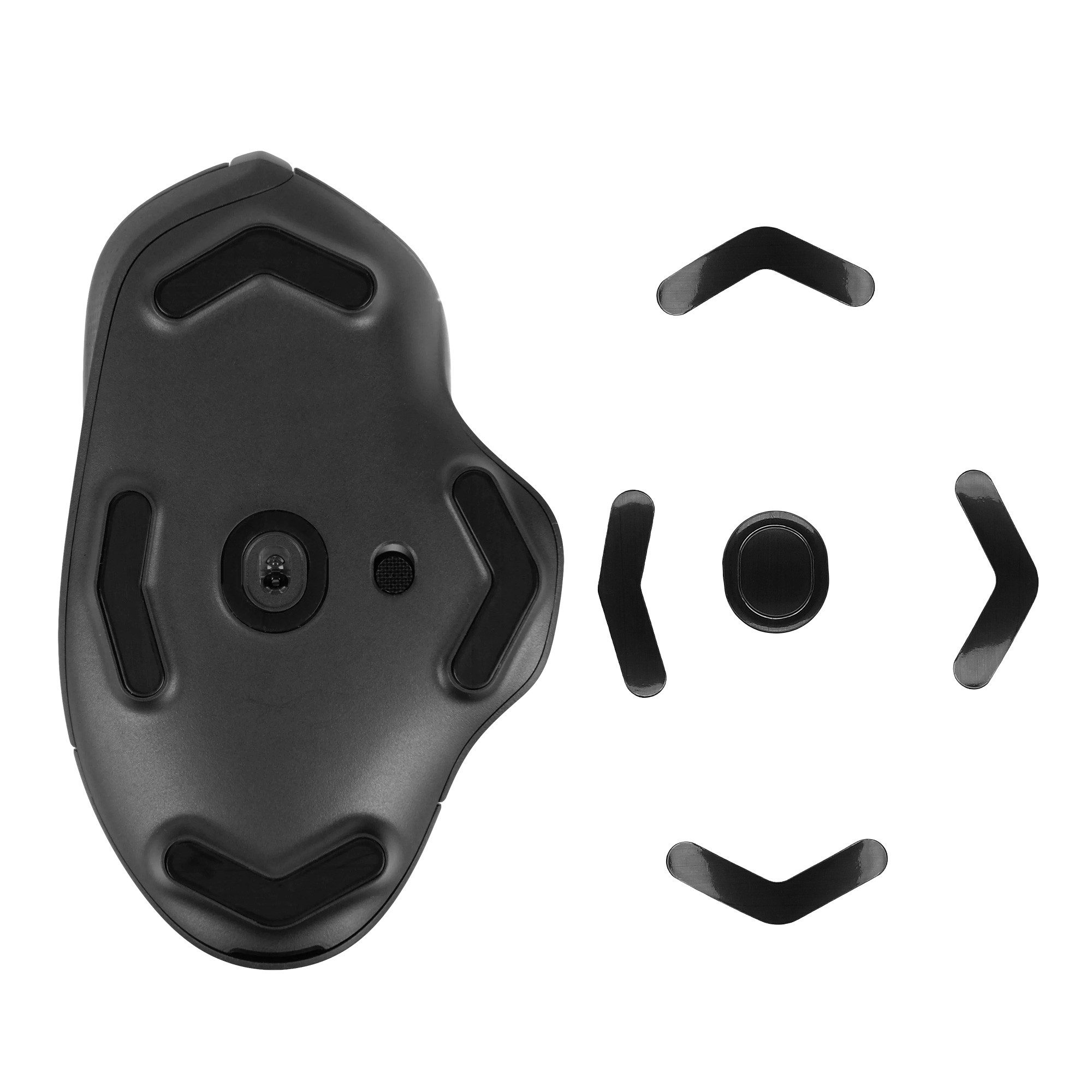 kwmobile Mausfüße Mouse Feet Sticker für Logitech G604 LIGHTSPEED (1-St), Ersatz Glider Mausfüße passgenau - Glides in Schwarz