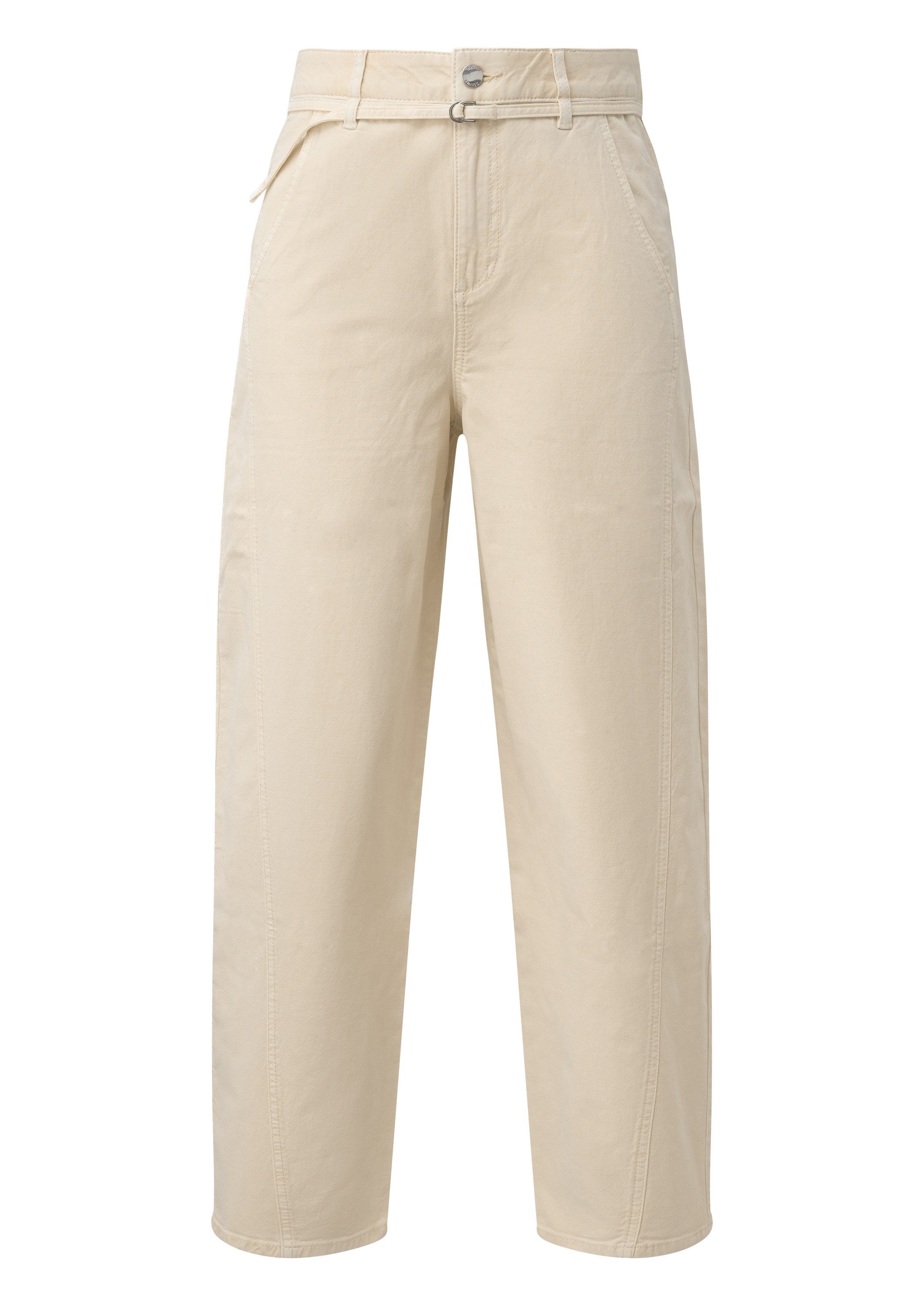 s.Oliver 7/8-Hose Hose Cropped Barrel Leg Hose aus Interlockjersey günstig online kaufen