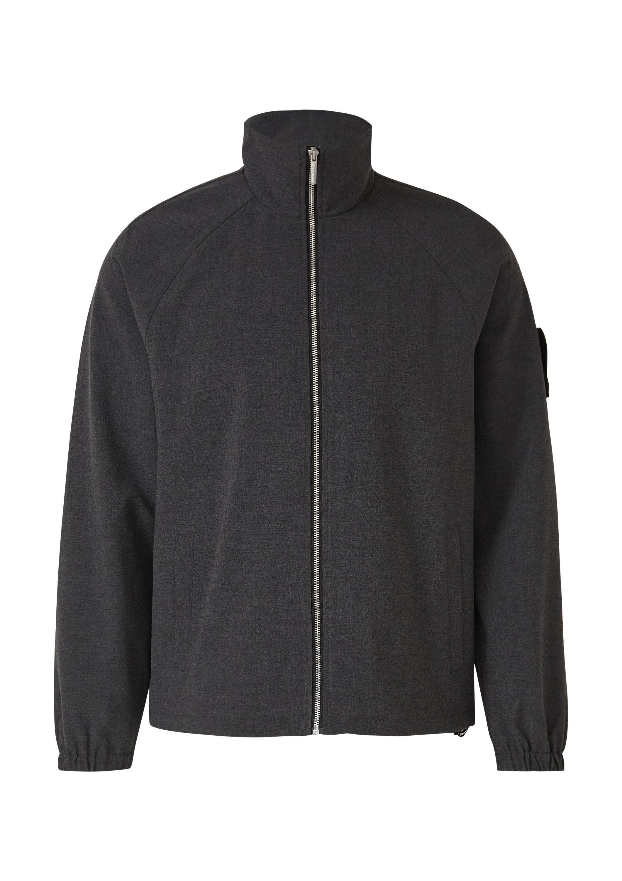 s.Oliver Funktionsjacke Indoor-Jacke Sportive Raglan-Jacke aus meliertem Stretch-Gewebe