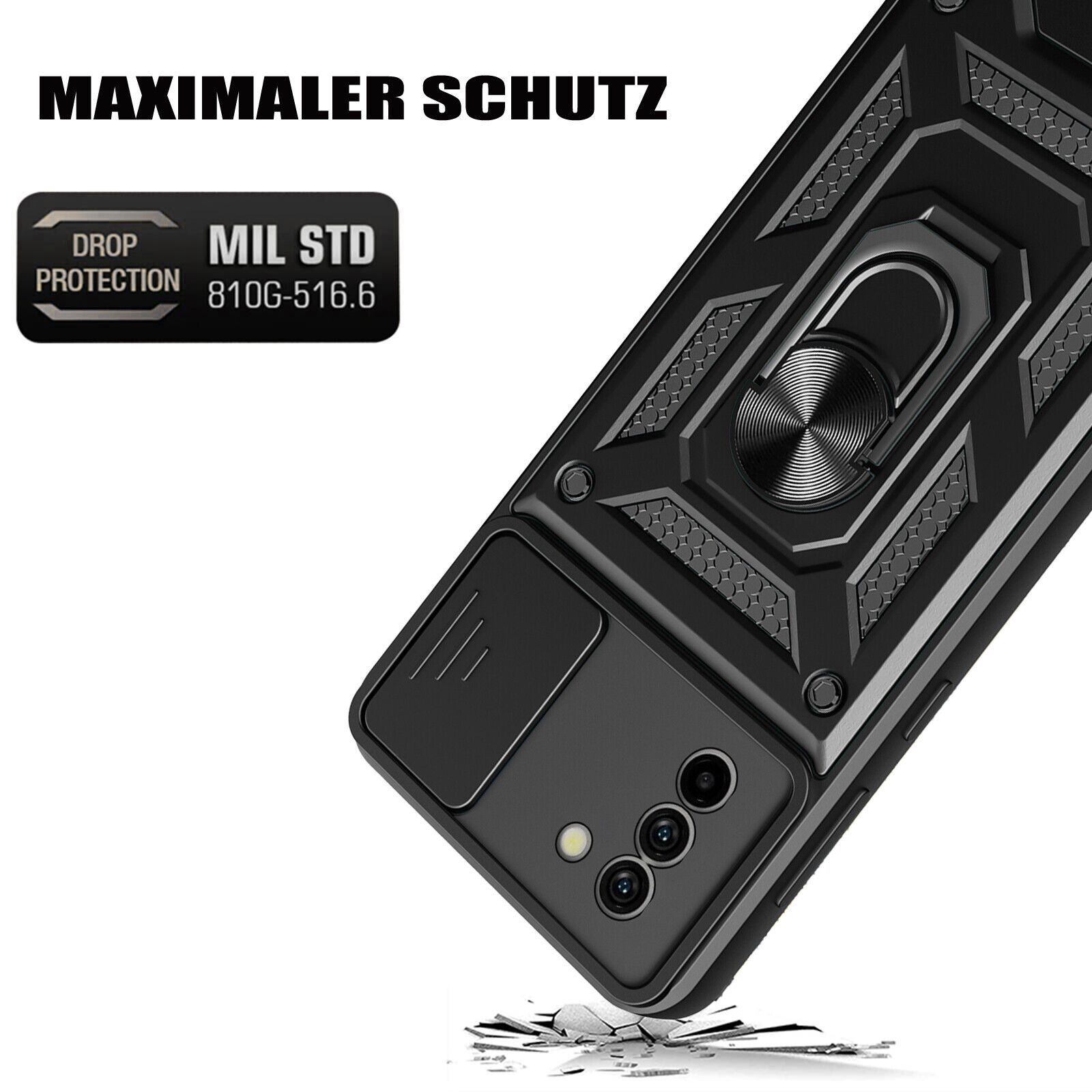 betterfon Handyhülle Panzerhülle für Nokia G11 G21 mit Kameraschutz & Ringhalter, Outdoorhülle mit Smartstand und Silikonkern – Bild 3 von 5