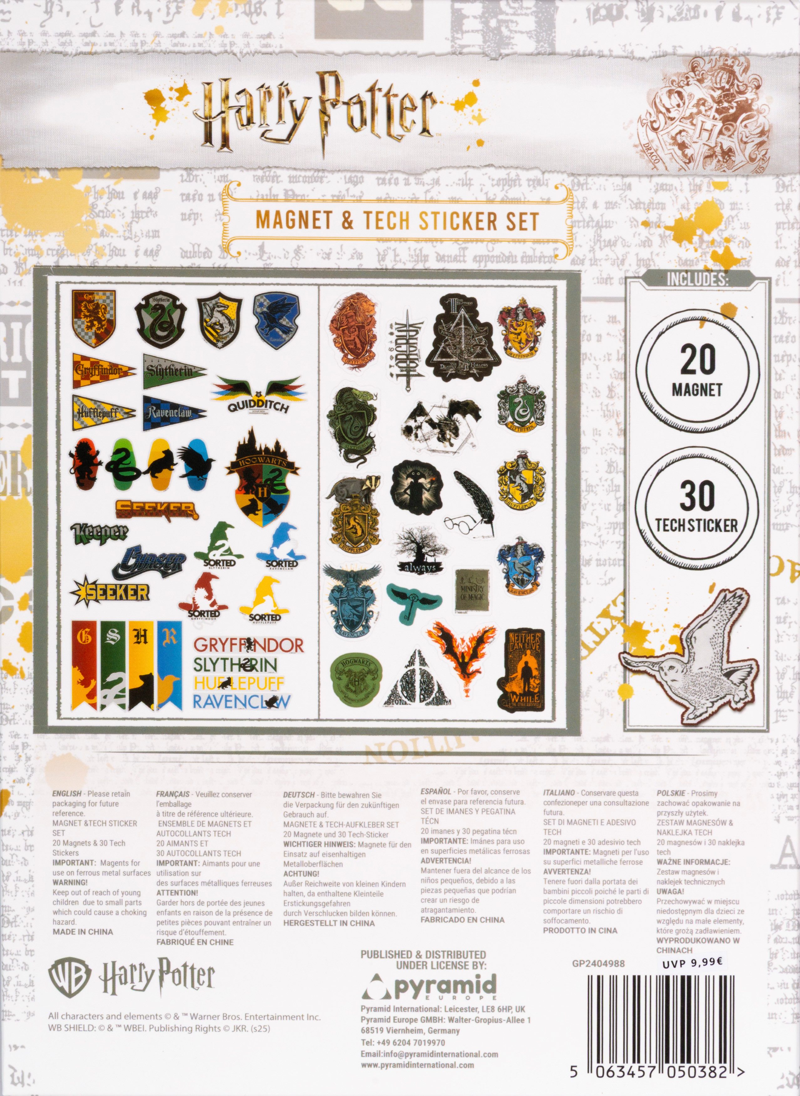 Harry Potter Magnet Harry Potter - Magnet & Tech Sticker Set (NEU & OVP)