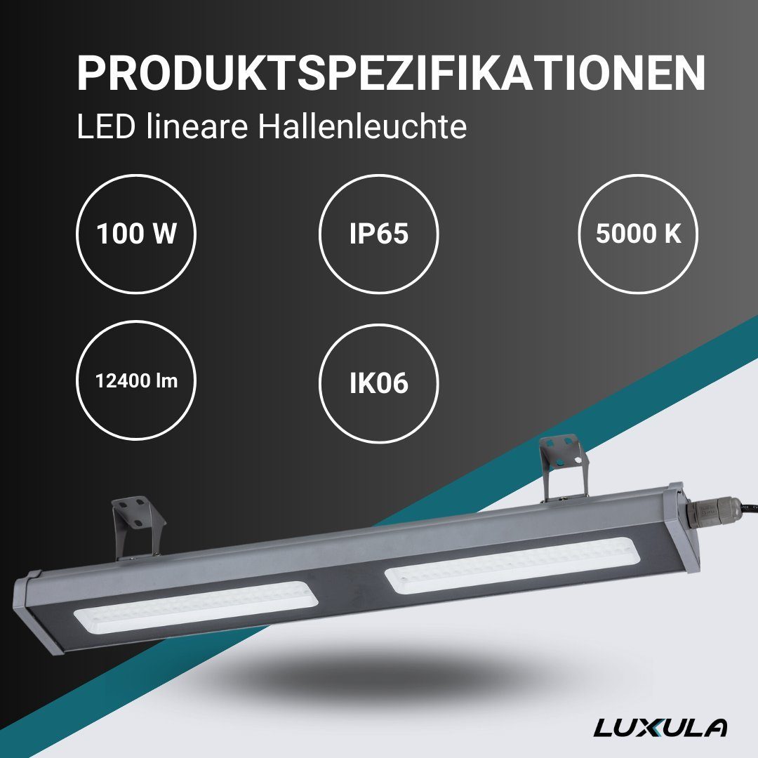 LUXULA Deckenleuchte LED Hallenleuchte Werkstattleuchte, LED günstig online kaufen