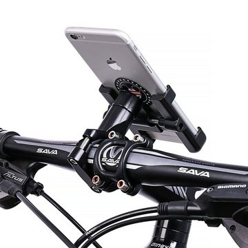 MidGard Aluminium Motorrad-/ Fahrradhalterung für Smartphones, Handy-Halterung Smartphone-Halterung
