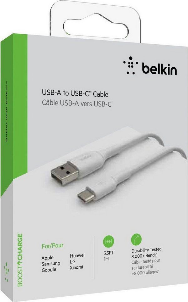 Belkin BoostCharge USB-C/USB-A Kabel PVC, 1m USB-Kabel, USB-C, USB Typ A (100 cm)