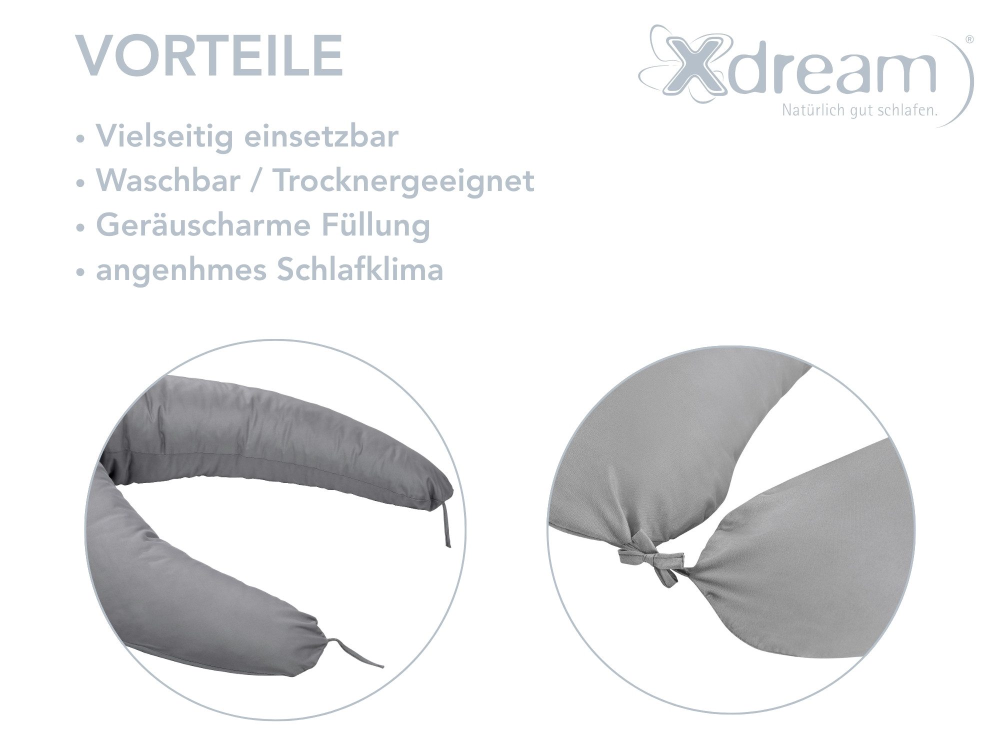 XDREAM Stillkissen Schwangerschaftskissen, Lagerungskissen, mit weichem Mic günstig online kaufen