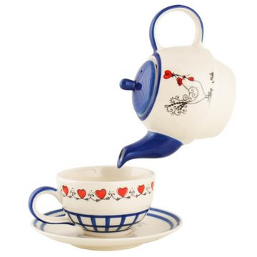 Mila Teekanne Mila Keramik Tee-Set Tea for One Happy Morning, 0,4 l, (Set)