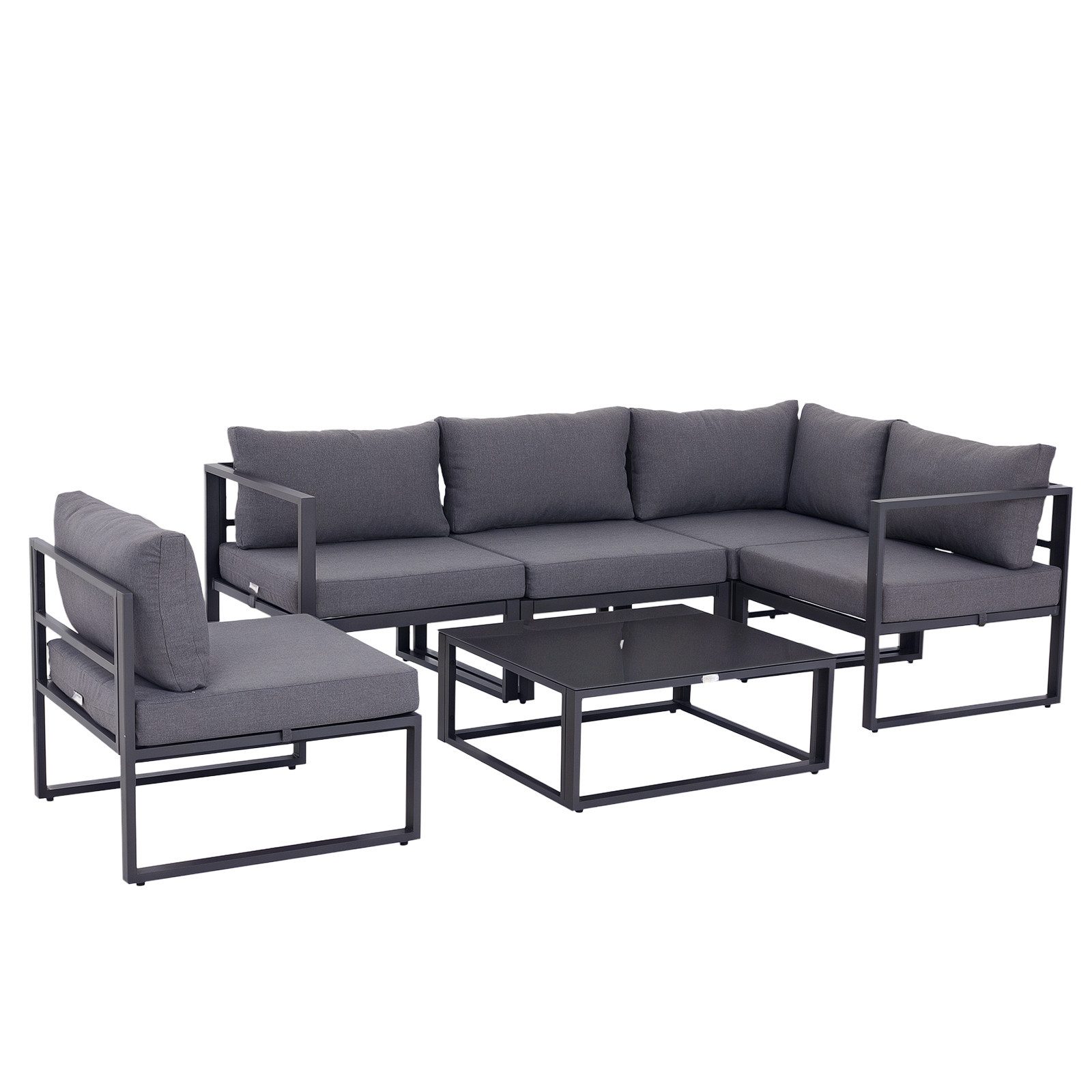 Outsunny Sitzgruppe Sitzgruppe, Gartenmöbel, für 4–5 günstig online kaufen