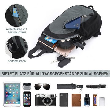 TAN.TOMI Schultertasche Sling Brusttasche Große Kapazität Wsserdicht Bauchtasche Brusttasche, Verstellbare Schultergurte Für Outdoor-Sportarten, Umhängetasche