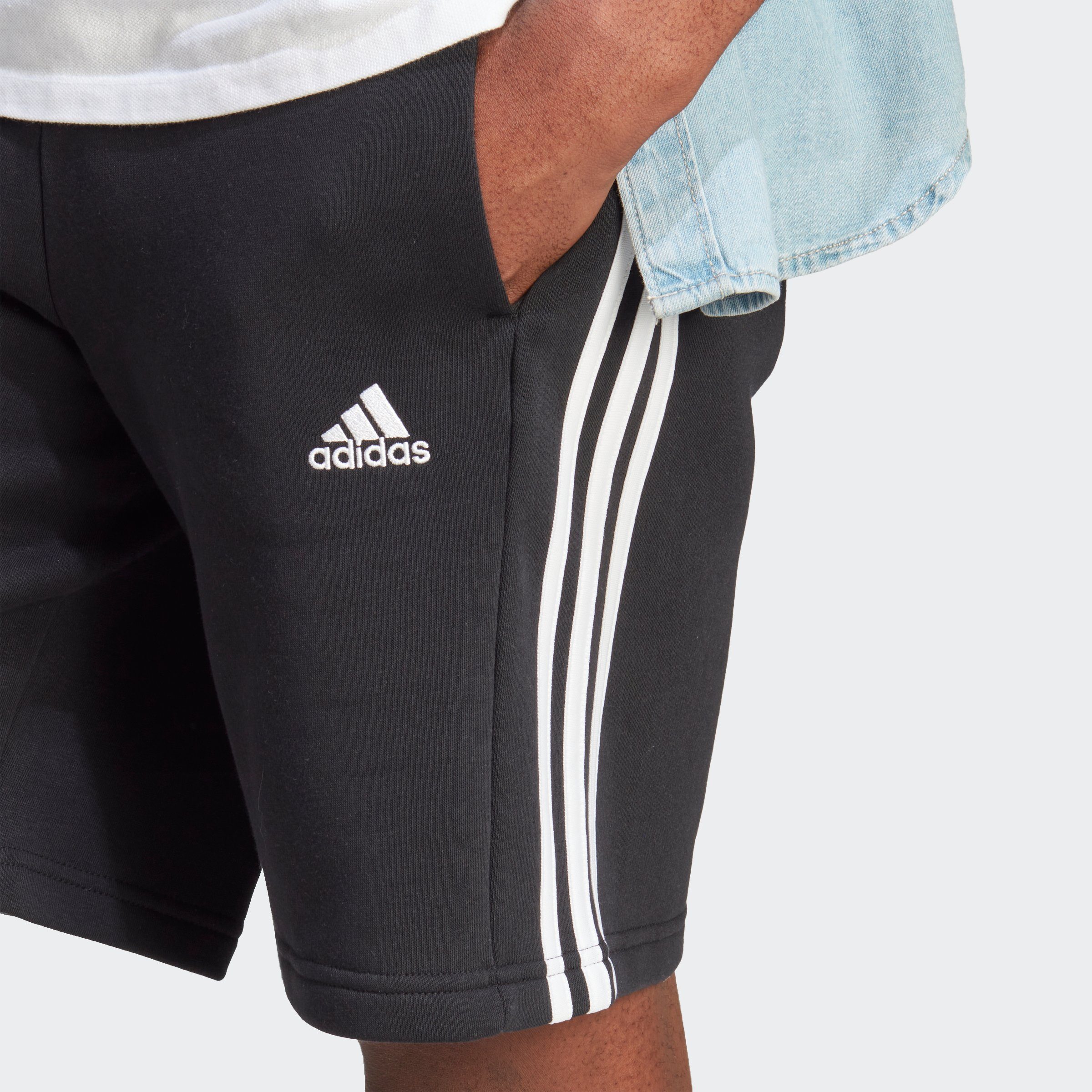 3-STREIFEN Sportswear Shorts (1-tlg) adidas Black ESSENTIALS