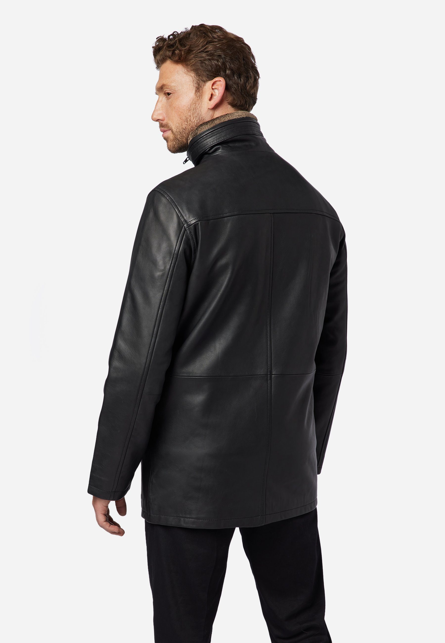 RICANO Lederjacke Jemenez Ledermantel aus Lamm-Nappa und mit abtrennbarem Kunstfell-Futter