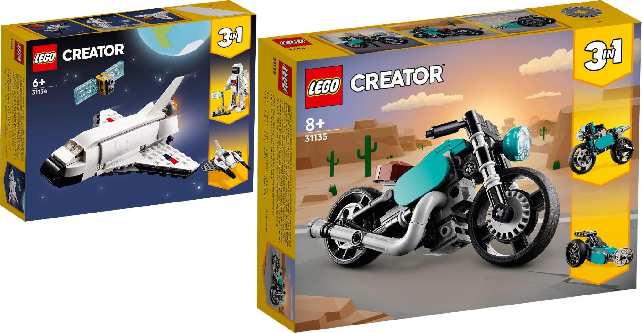 LEGO® Konstruktions-Spielset Creator 2er Set: Spaceshuttle (31134); Bau- und Sp