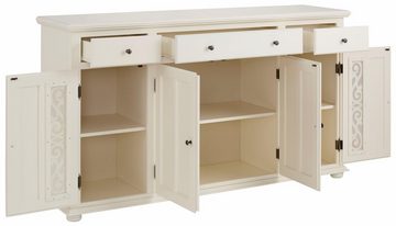 Home affaire Sideboard Arabeske, mit schönen dekorativen Fräsungen in den Türfronten, Breite 171 cm