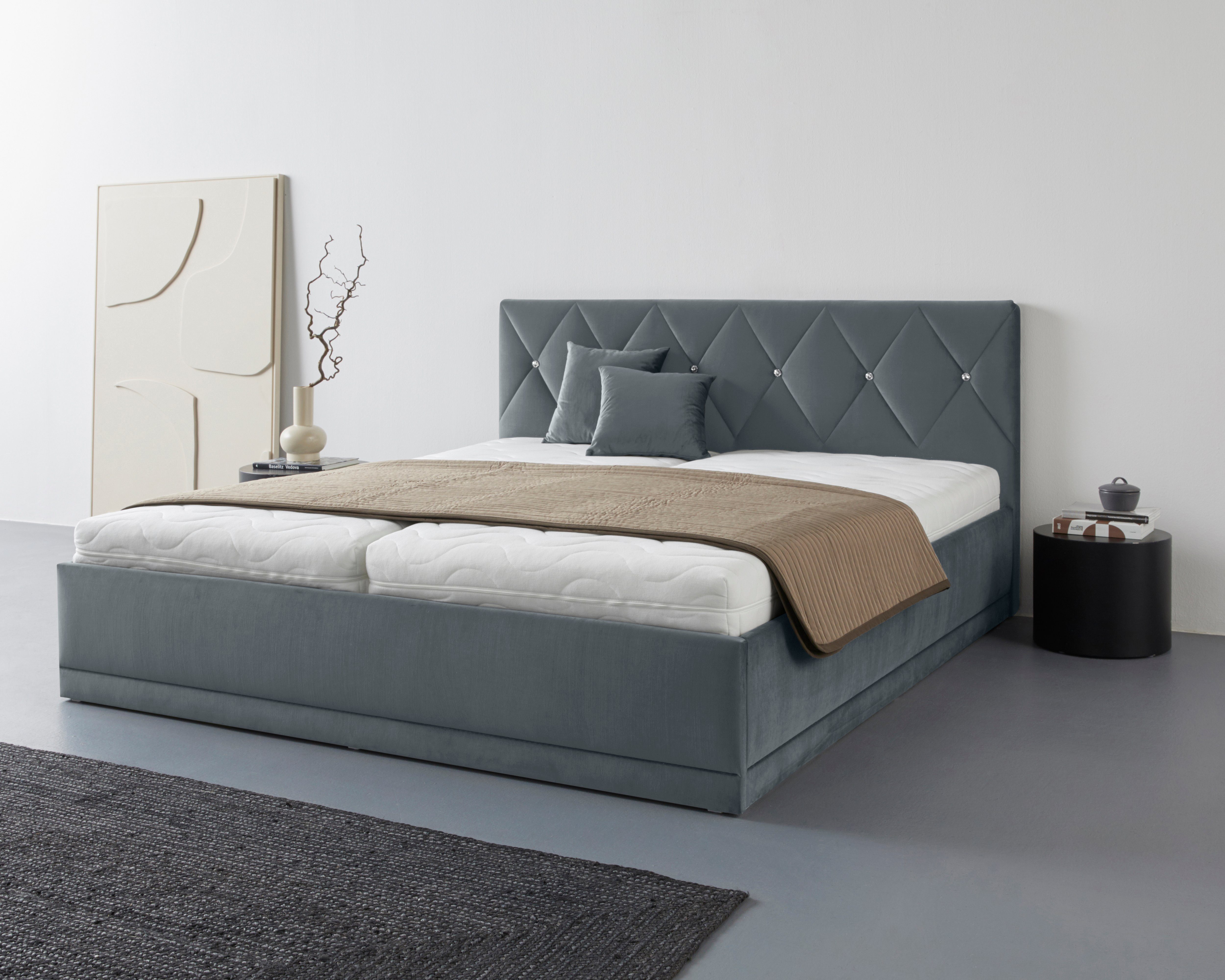 Westfalia Schlafkomfort Polsterbett "Adamas" auch mit Bettkasten, Knopfheft günstig online kaufen