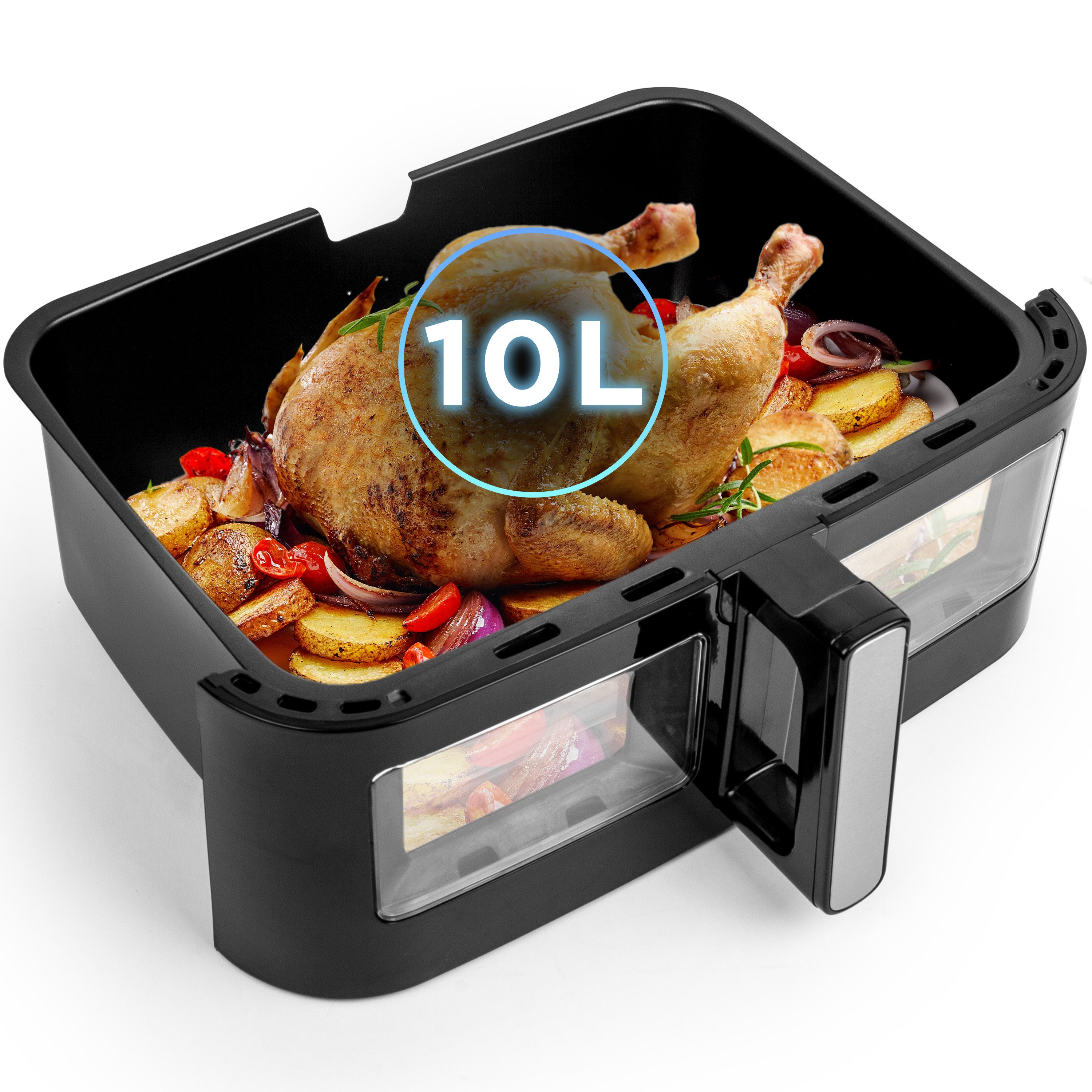 Duronic Frittiereinsatz AFD1 BK 10 Liter Ersatzkorb, Frittierkorb für AF24 Air Fryer