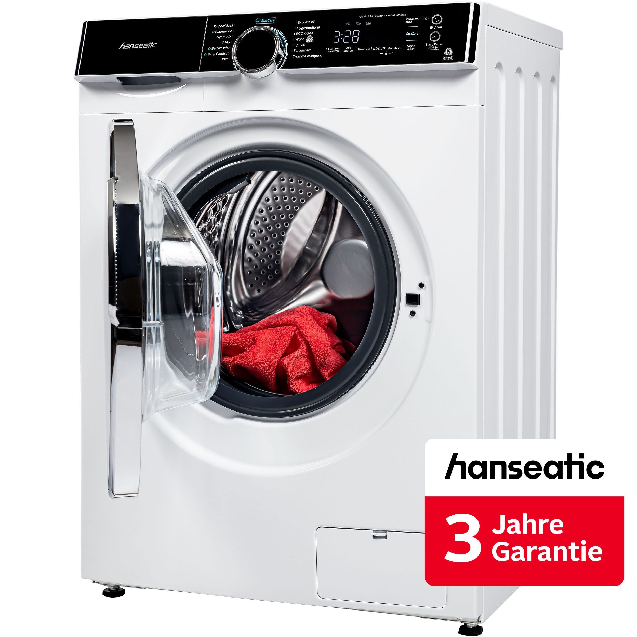 Hanseatic Waschmaschine HWMK814A1, 8 kg, 1400 U/min, inkl. 3 Jahre Herstellergarantie