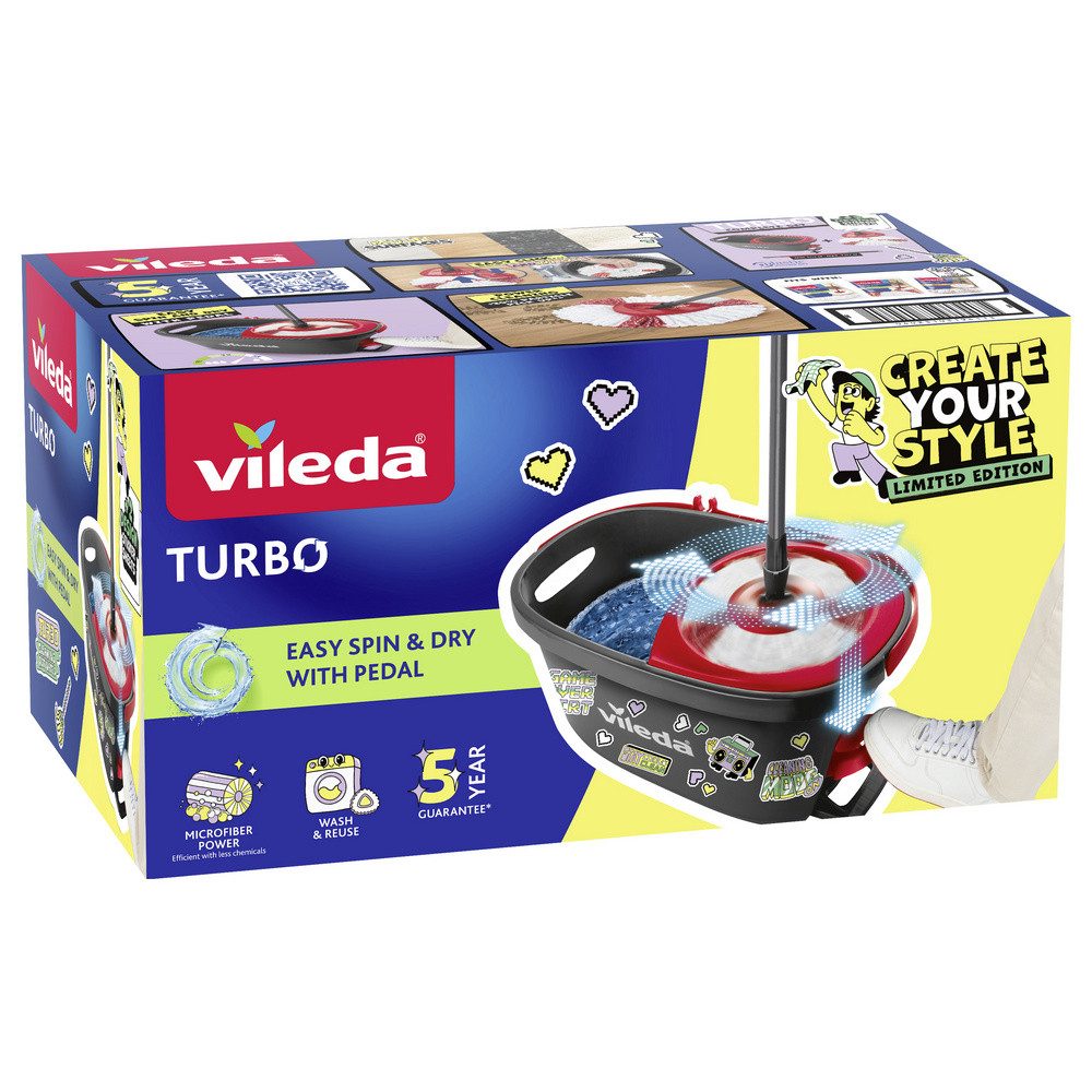 Vileda Staubbesen Vileda 183685 Vileda TURBO MY STYLE Box - Level Up Your Space Wischmop