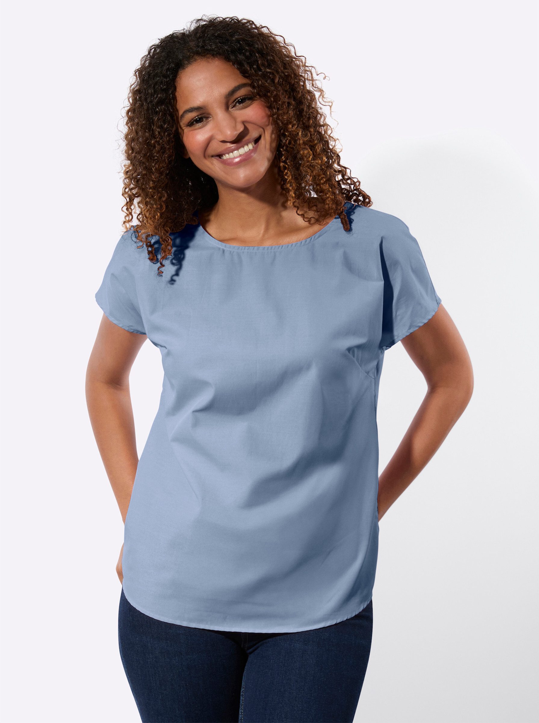Witt Klassische Bluse Schlupfbluse Kurzarm