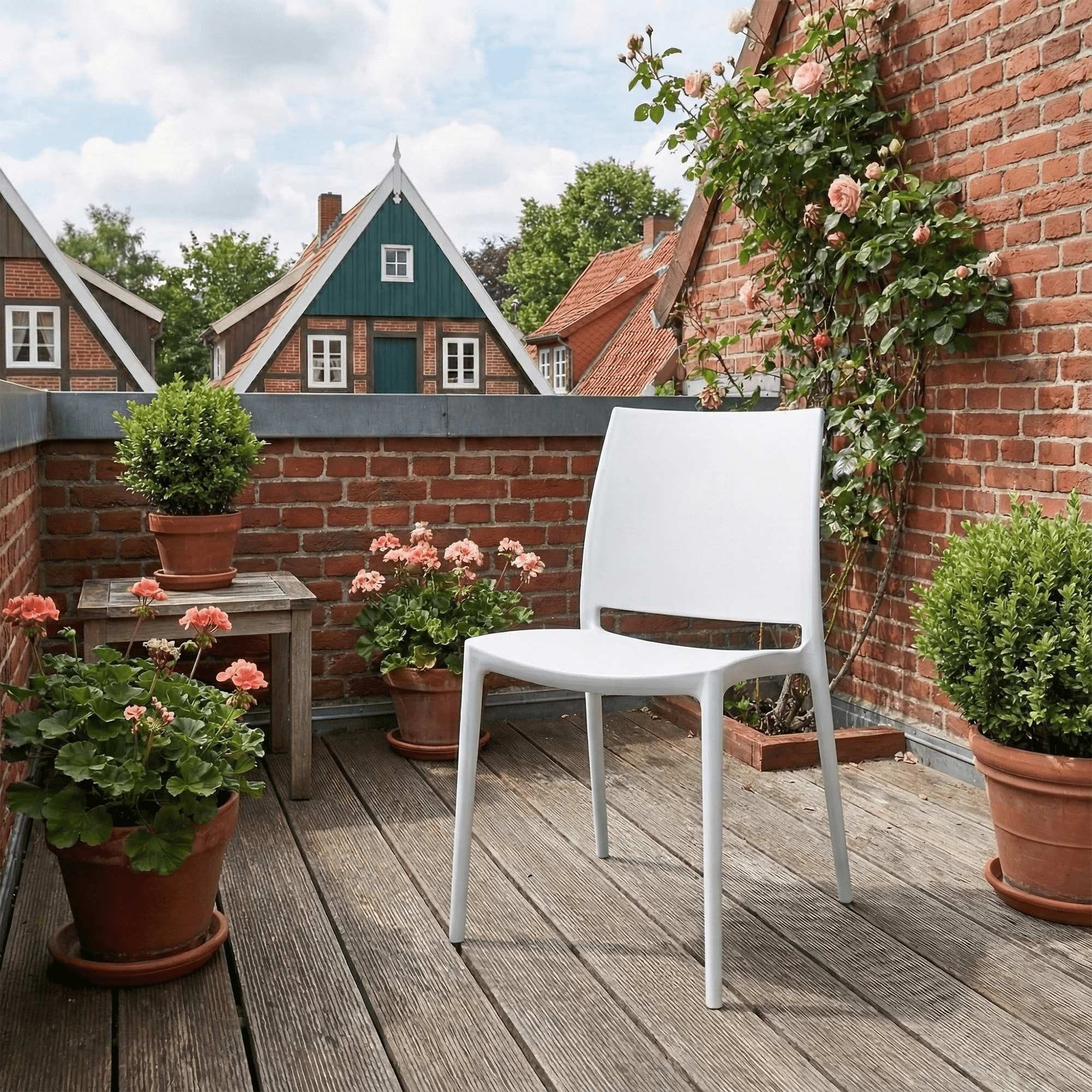 CLP Gartenstuhl Meton (2er Set), stapelbar, wetterfest und UV-beständig
