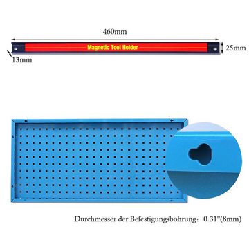 COSTWAY Magnet-Werkzeugleiste, 3-tlg., Werkzeughalter 46cm, Magnetleiste