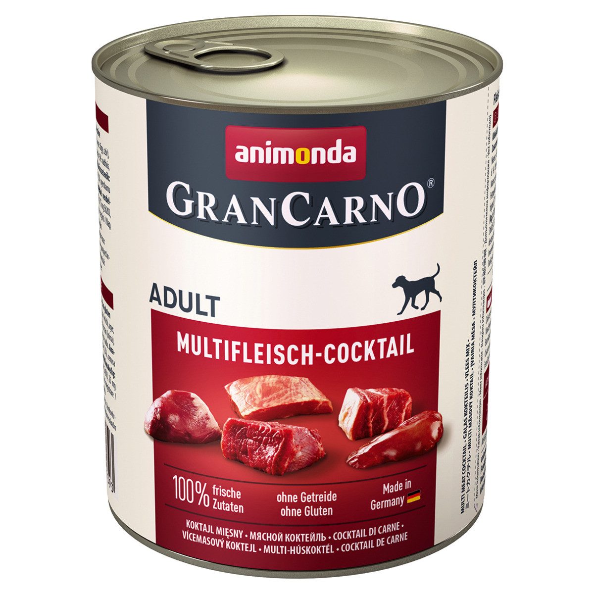 Animonda GranCarno Adult Multifleischcocktail 800 g - 6 Stück, Nassfutter für: Hund