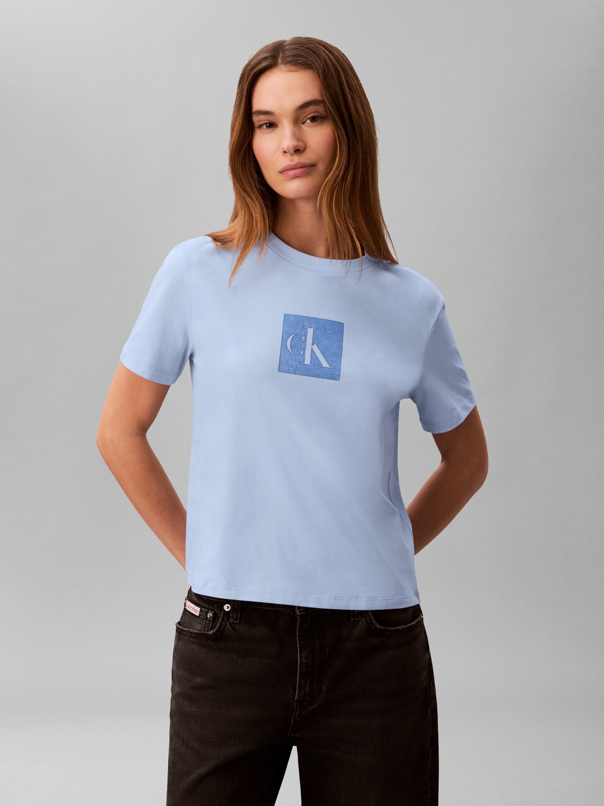 Calvin Klein Jeans T-Shirt CLASSIC FIT MONOGRAM TEE Regular fit mit Rundhalsausschnitt