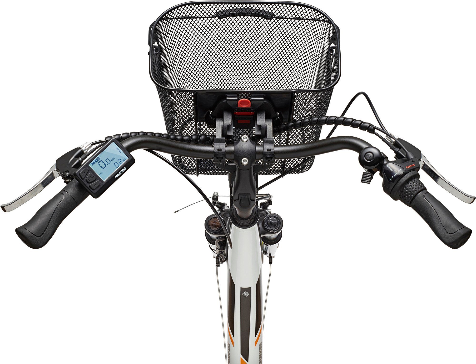 Gang Multitalent Fahrradkorb RC830, E-Bike Wh Telefunken Akku, mit Shimano 374,4 Frontmotor, Nexus 3 Schaltwerk,