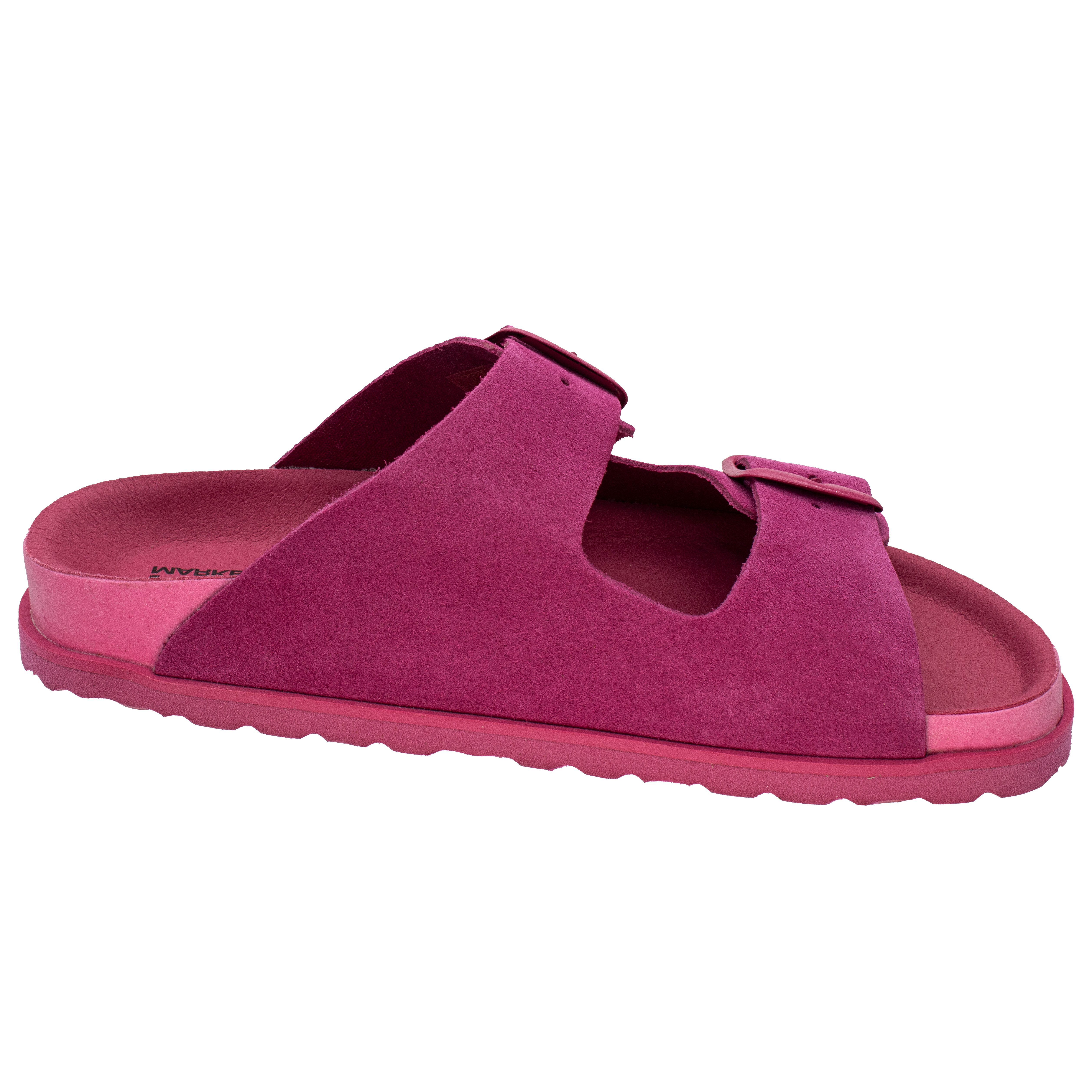 Fischer-Markenschuh Alma Pantolette aus Veloursleder, mit verstellbaren Sch günstig online kaufen